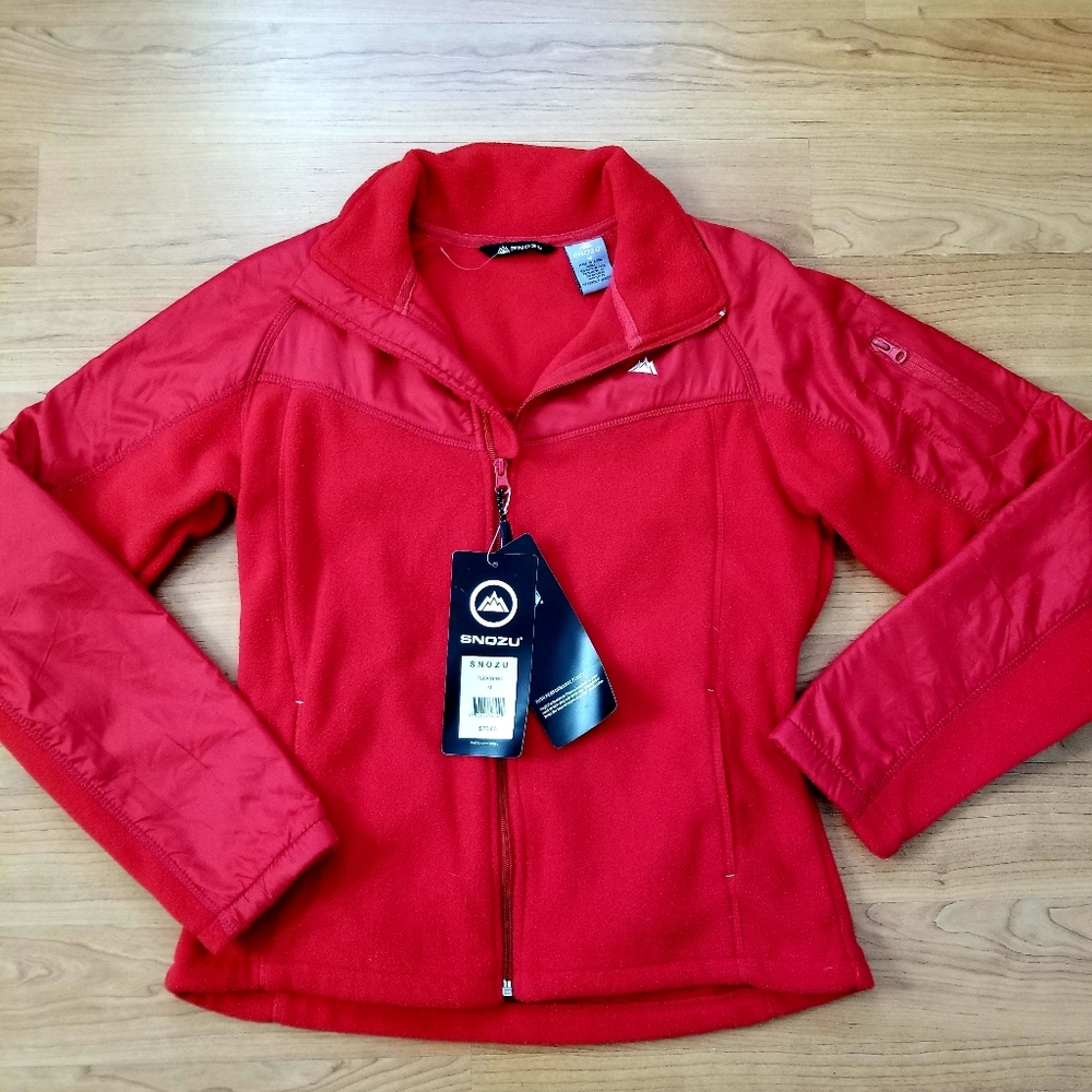 Women's New Snozu Red Fleece Size M